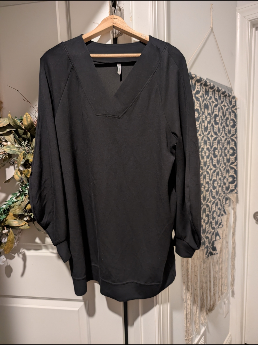 Halara Black V Neck Soft Tunic Dress XL